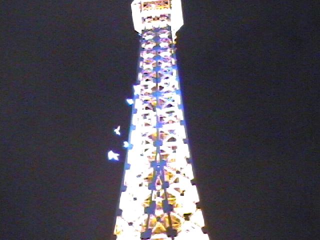 11:57pm - Aerial show at the Eiffel Tower