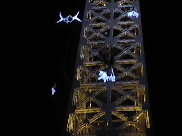 11:59pm - Aerial show at the Eiffel Tower