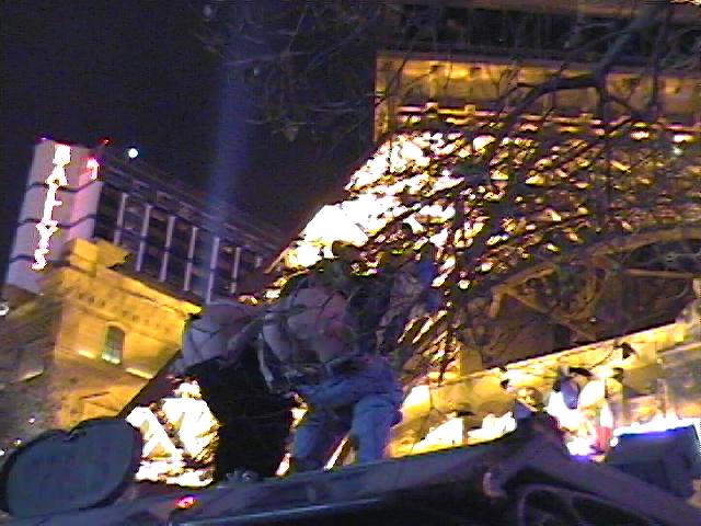 Mooning the crowd